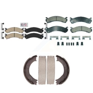 Front Rear Ceramic Disc Brake Pads Kit For Chevrolet GMC Silverado 3500 Sierra HD Classic KNN-101260