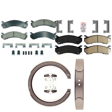 Front Rear Ceramic Disc Brake Pads Kit For GMC Chevrolet Sierra 2500 HD Silverado 1500 XL KNN-101263
