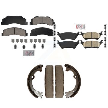 Front Rear Ceramic Disc Brake Pads Kit For Ford F-150 KNN-101268