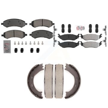 Front Rear Semi-Metallic Disc Brake Pads Kit For Dodge Ram 1500 Chrysler Aspen Durango KNN-101276