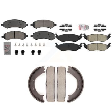 Front Rear Semi-Metallic Disc Brake Pads Kit For Dodge Ram 1500 Chrysler Aspen Durango KNN-101277