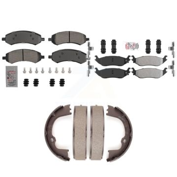 Front Rear Semi-Metallic Disc Brake Pads Kit For Ram 1500 Classic Dodge Chrysler Aspen KNN-101278