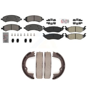 Front Rear Semi-Metallic Disc Brake Pads Kit For Ram 1500 Classic Dodge Chrysler Aspen KNN-101280