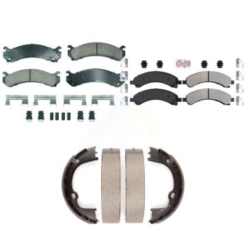 Front Ceramic Rear Semi-Metallic Disc Brake Pads Kit For GMC Savana 3500 KNN-101288