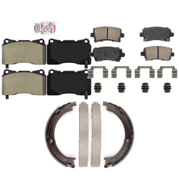 Front Semi-Metallic Rear Ceramic Disc Brake Pads Kit For Cadillac XTS KNN-101291