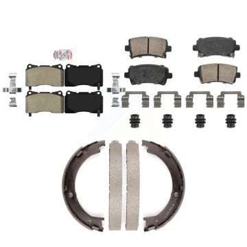 Front Semi-Metallic Rear Ceramic Disc Brake Pads Kit For Cadillac XTS KNN-101292