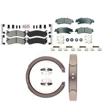 Front Rear Semi-Metallic Disc Brake Pads Kit For Chevrolet GMC Silverado 1500 Sierra XL KNN-101296