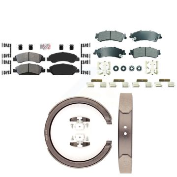 Front Rear Semi-Metallic Disc Brake Pads Kit For Chevrolet GMC Silverado 1500 Sierra KNN-101300