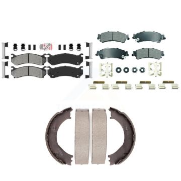 Front Rear Semi-Metallic Disc Brake Pads Kit For 2006 Chevrolet Silverado 1500 GMC Sierra KNN-101301