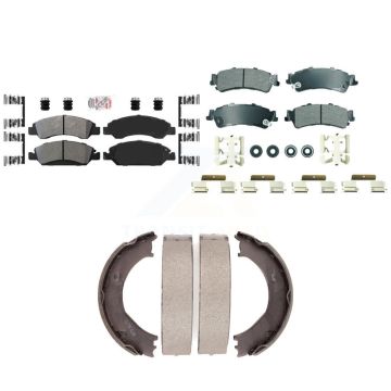 Front Rear Semi-Metallic Disc Brake Pads Kit For 2006 Chevrolet Silverado 1500 GMC Sierra KNN-101305
