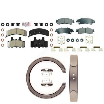 Front Rear Semi-Metallic Disc Brake Pads Kit For 00 GMC Yukon With Single Piston Caliper KNN-101306