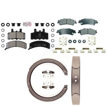 Front Rear Semi-Metallic Disc Brake Pads Kit For 00 GMC Yukon With Single Piston Caliper KNN-101307