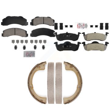 Front Ceramic Rear Semi-Metallic Disc Brake Pads Kit For Ford Expedition Lincoln KNN-101316