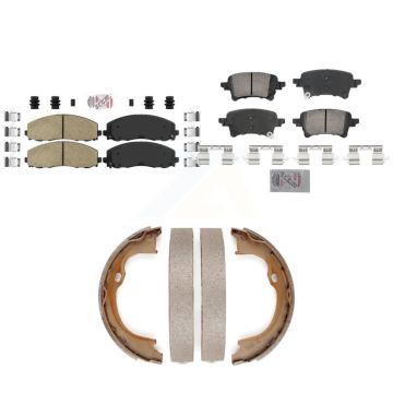 Front Rear Ceramic Disc Brake Pads Kit For Jeep Wrangler Gladiator KNN-101318