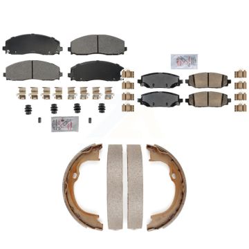 Front Semi-Metallic Rear Ceramic Disc Brake Pads Kit For Jeep Wrangler KNN-101320