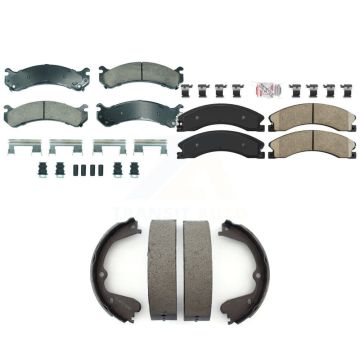 Front Rear Ceramic Disc Brake Pads Kit For Chevrolet Express 3500 GMC Savana 4500 KNN-101323