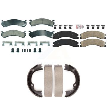 Front Rear Ceramic Disc Brake Pads Kit For 09-12 GMC Savana 3500 With Dual Wheels KNN-101324