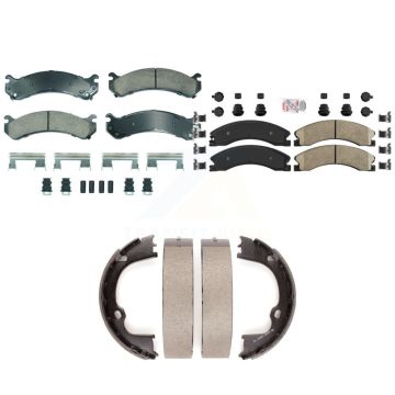 Front Rear Ceramic Disc Brake Pads Kit For 09-12 GMC Savana 3500 With Dual Wheels KNN-101326