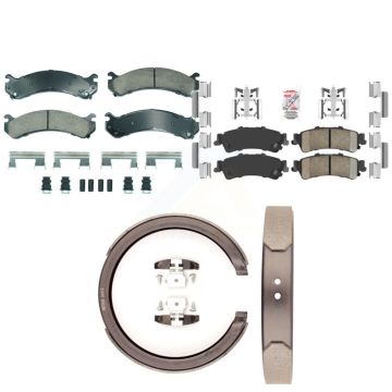 Front Rear Ceramic Disc Brake Pads Kit For Cadillac DTS DeVille With 8 Lug Wheels KNN-101328