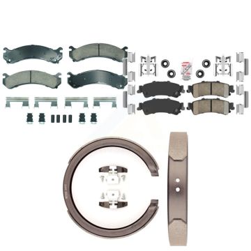 Front Rear Ceramic Disc Brake Pads Kit For Cadillac DTS DeVille With 8 Lug Wheels KNN-101329