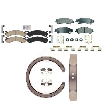 Front Ceramic Rear Semi-Metallic Disc Brake Pads Kit For Cadillac DTS DeVille KNN-101332