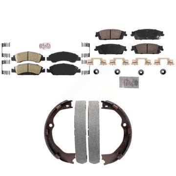 Front Rear Ceramic Disc Brake Pads Kit For GMC Chevrolet Sierra 1500 Silverado Tahoe LD KNN-101334