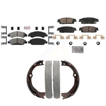 Front Semi-Metallic Rear Ceramic Disc Brake Pads Kit For GMC Chevrolet Sierra 1500 Tahoe KNN-101335