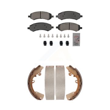 Front Rear Semi-Metallic Disc Brake Pads Kit For Dakota Dodge Ram Mitsubishi Raider KNN-101343