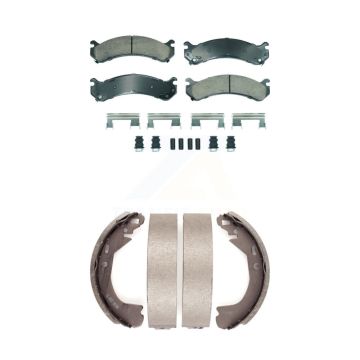 Front Rear Ceramic Disc Brake Pads Kit For 2002 Cadillac DeVille With 8 Lug Wheels KNN-101344