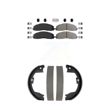 Front Rear Semi-Metallic Disc Brake Pads Kit For Ford F-350 Super Duty F-250 F-450 KNN-101346