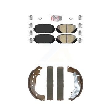 Front Rear Ceramic Disc Brake Pads Kit For 2015-2018 Toyota Yaris rear brakes KNN-101353