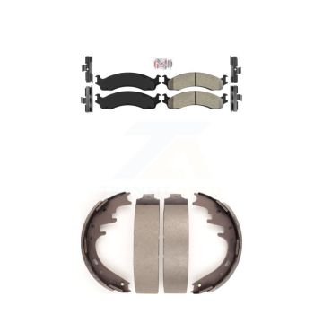 Front Rear Semi-Metallic Disc Brake Pads Kit For Dodge B3500 Ram 2500 Van B2500 KNN-101354
