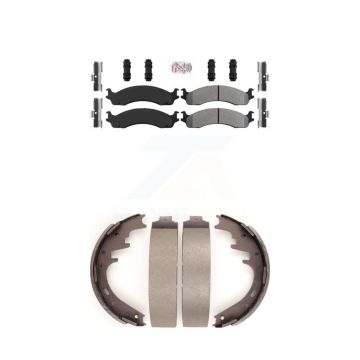 Front Rear Semi-Metallic Disc Brake Pads Kit For Dodge B3500 Ram 2500 Van B2500 KNN-101355