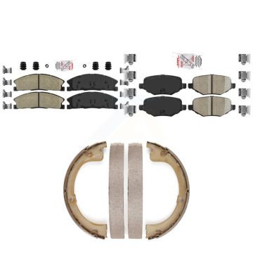 Front Rear Ceramic Disc Brake Pads Kit For Lincoln MKT KNN-101369