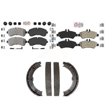 Front Rear Semi-Metallic Disc Brake Pads Kit For Sprinter 3500 Dodge Freightliner KNN-101376