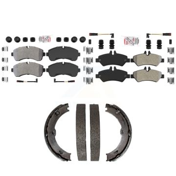 Front Rear Semi-Metallic Disc Brake Pads Kit For Sprinter 3500 Dodge Freightliner KNN-101377