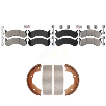 Front Rear Semi-Metallic Disc Brake Pads Kit For Ford F-59 Commercial Stripped Chassis KNN-101381