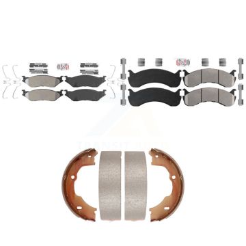 Front Rear Semi-Metallic Disc Brake Pads Kit For Ford F-59 Commercial Stripped Chassis KNN-101383