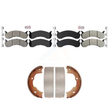 Front Rear Semi-Metallic Disc Brake Pads Kit For Ford F-59 Commercial Stripped Chassis KNN-101387
