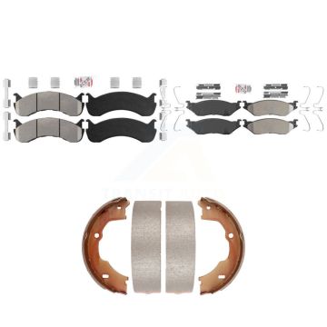 Front Rear Semi-Metallic Disc Brake Pads Kit For Ford F-59 Commercial Stripped Chassis KNN-101390