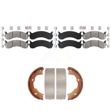 Front Rear Semi-Metallic Disc Brake Pads Kit For Ford F-53 Motorhome Chassis KNN-101392