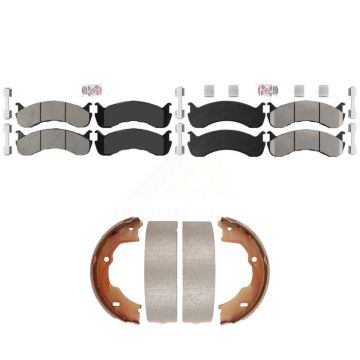 Front Rear Semi-Metallic Disc Brake Pads Kit For Ford F-53 Motorhome Chassis KNN-101393