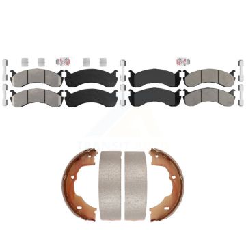 Front Rear Semi-Metallic Disc Brake Pads Kit For Ford F-53 Motorhome Chassis KNN-101394