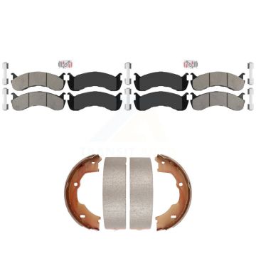 Front Rear Semi-Metallic Disc Brake Pads Kit For Ford F-53 Motorhome Chassis KNN-101395