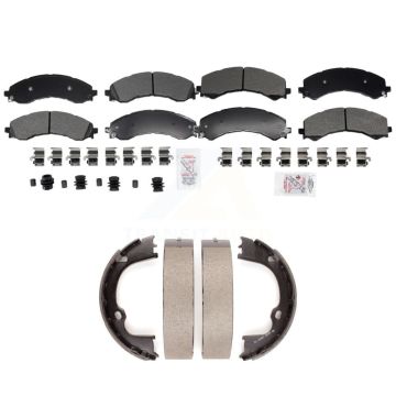 Front Rear Semi-Metallic Disc Brake Pads Kit For GMC Savana 2500 Chevrolet Express KNN-101398