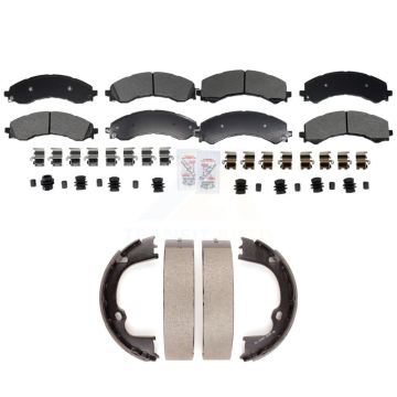 Front Rear Semi-Metallic Disc Brake Pads Kit For GMC Savana 2500 Chevrolet Express KNN-101400