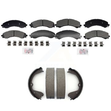 Front Rear Semi-Metallic Disc Brake Pads Kit For GMC Savana 3500 Chevrolet Express 4500 KNN-101401