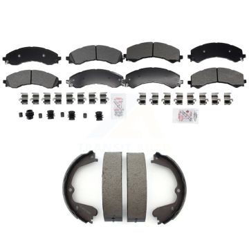Front Rear Semi-Metallic Disc Brake Pads Kit For GMC Savana 3500 Chevrolet Express 4500 KNN-101402