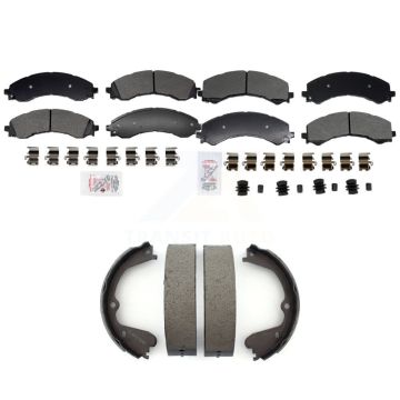 Front Rear Semi-Metallic Disc Brake Pads Kit For GMC Savana 3500 Chevrolet Express 4500 KNN-101403