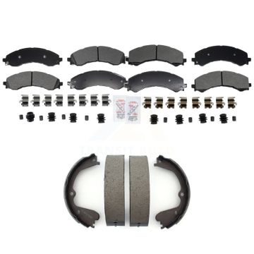 Front Rear Semi-Metallic Disc Brake Pads Kit For GMC Savana 3500 Chevrolet Express 4500 KNN-101404